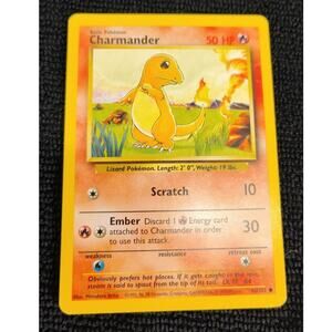 Pokemon Charmander 46/102 Base Set NM Trading Card Game Lizard Original